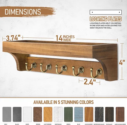 Vista 2 de Rebee Vision Soporte para llaves de 14 pulgadas - Acacia