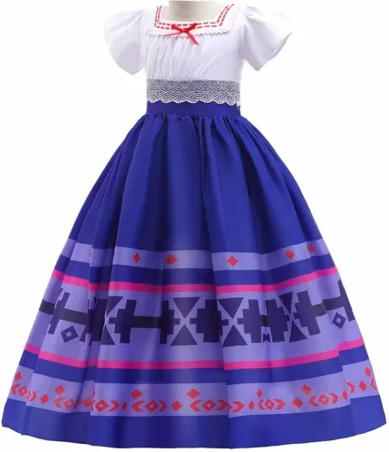 Vista 3 de SZ-TONDA Girls Halloween Dress Costume - Kids Princess Party Cosplay Clothes Summer Dress Outfit