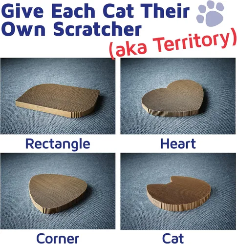 Vista 6 de Rascador para gatos de Americat – Almohadilla rascadora y tumbona de cartón fabricado en Estados Unidos – XL, 2 lados, pesado, sin desprendimiento
