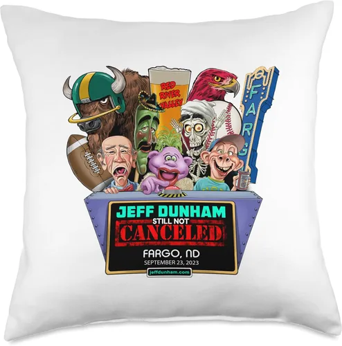 Vista 5 de JEFF DUNHAM Fargo, ND (2023) - Almohada (16 x 16 pulgadas), multicolor