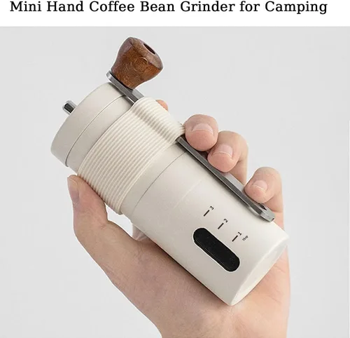 Vista 4 de Molinillo de café manual para uso doméstico, material de acero inoxidable 304, ajuste ajustable, con rebabas de café expreso de mano de cerámica