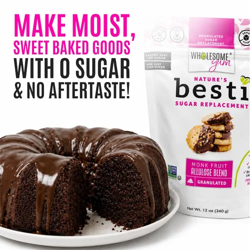 Vista 6 de Wholesome Yum Besti - Sustituto natural de azúcar, mezcla de edulcorante de fruta de monje granulada cetogénica con alulosa (sin eritritol), sin