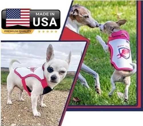 Vista 10 de Chaleco para mascotas resistente a pinchazos para perros pequeños, protección a prueba de garras contra ataques de coyotes, halcones, aves de presa