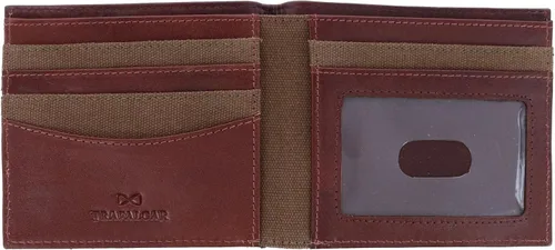 Vista 3 de Trafalgar Charing Cross - Cartera biplegable de cuero y lona RFID