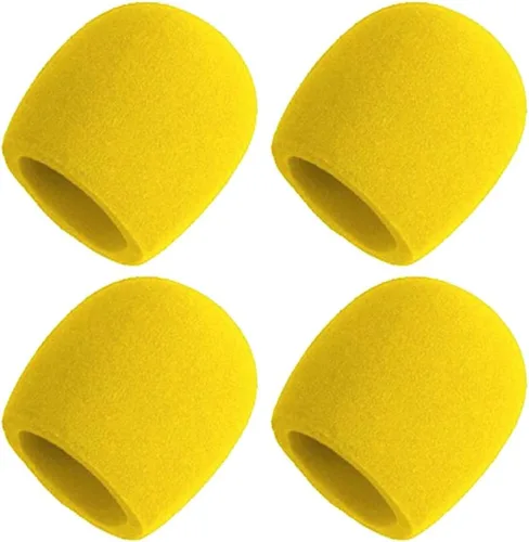 Vista 5 de Parabrisas para micrófono SM58 Ball Style Vocal Karaoke, paquete de 4, negro (WS-4BK)