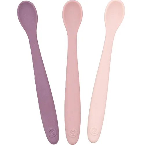 Vista 9 de WeeSprout Cucharas de silicona para bebé, utensilios de alimentación infantil de primera etapa con punta suave, utensilios de cocina flexibles