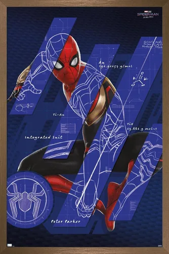 Vista 15 de Trends International Marvel Spider-Man: No Way Home - Póster de pared de bares, 14.725 x 22.375 pulgadas, versión enmarcada de madera de granero