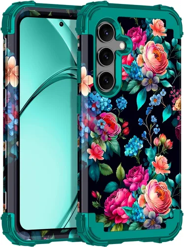 Vista 52 de Rancase para Galaxy S25, Funda de tres capas, protección resistente a los golpes, paraguas de plástico duro + funda protectora de goma de silicona
