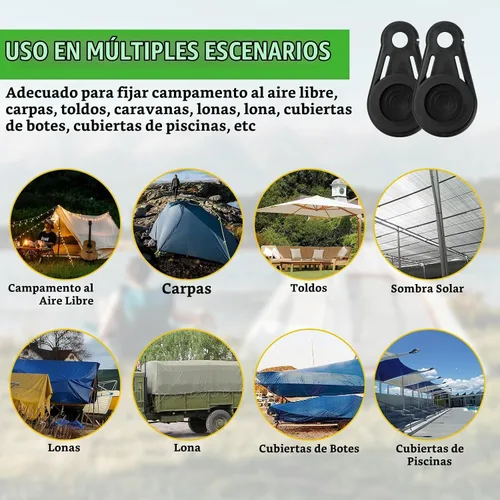 Vista 7 de 20 clips de tela resistentes con una bolsa para jardín, sombrilla, lona