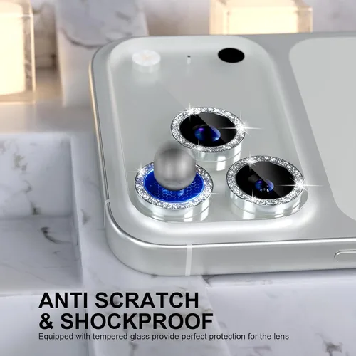 Vista 212 de Choiche Compatible para iPhone 16 Pro/iPhone 16 Pro Max Protector de Lente de Cámara, Vidrio Templado 9H Protector de Pantalla de Cubierta de Cámara