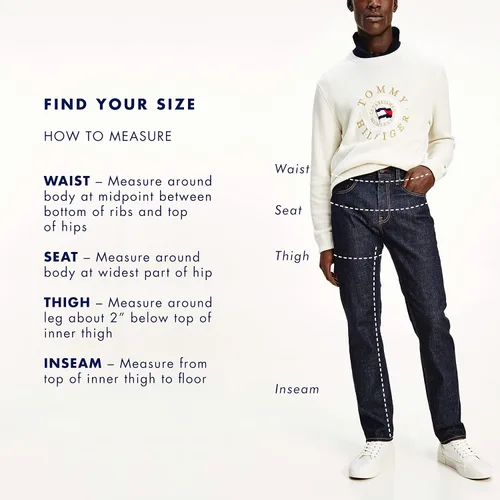 Vista 5 de Tommy Hilfiger Men's Straight Fit Stretch Jeans