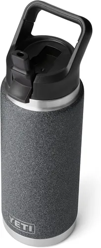 Vista 11 de YETI Rambler - Botella de acero inoxidable aislada al vacío con tapa y popote, 26 onzas, color negro