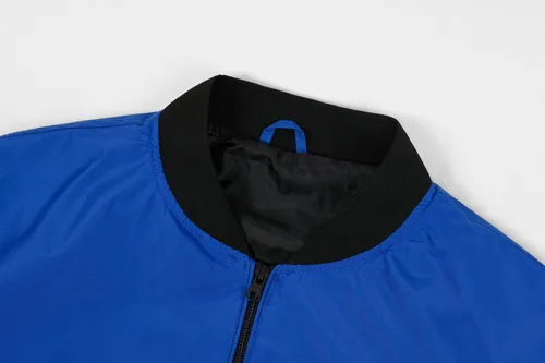Vista 3 de Chaqueta bomber para hombre, ligera, resistente al agua, cortavientos con 3 bolsillos