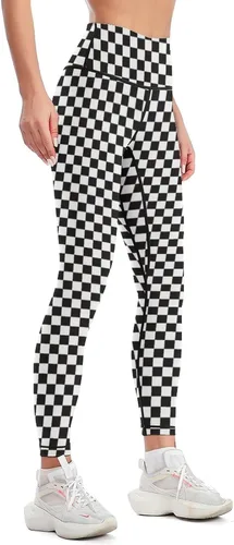 Vista 3 de Tadxcjz Pantalones de yoga de cintura alta para mujer, elásticos en 4 direcciones, suaves, para correr, entrenamiento, pantalones deportivos de yoga