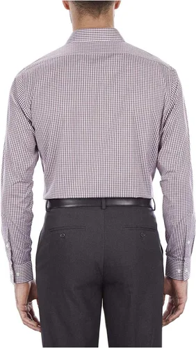 Vista 3 de Van Heusen - Camisa de vestir para hombre, ajuste regular, cuello flexible, a cuadros