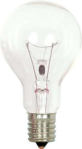 Vista 2 de Satco S2744 - Bombilla A15 de 120 V, base intermedia, 40 W, transparente, color blanco