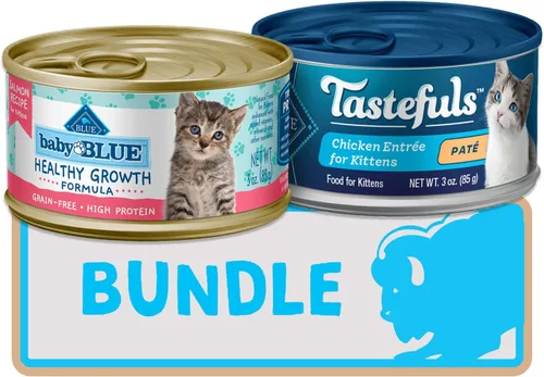 Vista 3 de Blue Buffalo Kitten Wet Cat Food, pollo y salmón latas de 3 onzas (paquete de 48)