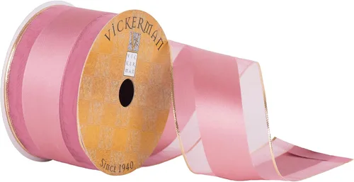 Vista 33 de Vickerman Cinta de Navidad con borde de alambre con estampado de abedul de 2.5 pulgadas x 10 yardas, algodón, blanca, cinta de corteza de abedul
