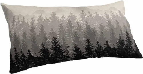 Vista 14 de Fundas de almohada de tamaño King con hojas verdes, rosas, flores, fundas de almohada suaves decorativas para sofá de cuerpo largo, con cierre