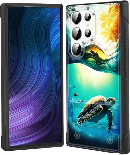 Vista 42 de Funda para Galaxy S24 Plus con soporte, doble capa híbrida de policarbonato duro y silicona suave, resistente a prueba de golpes, funda protectora