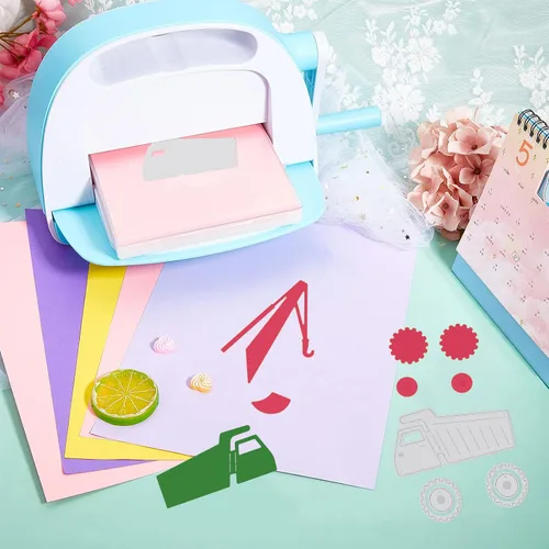 Vista 7 de GLOBLELAND Troqueles de corte para automóviles y camiones para hacer tarjetas, grúa y cisterna, troqueles para manualidades, álbumes de recortes