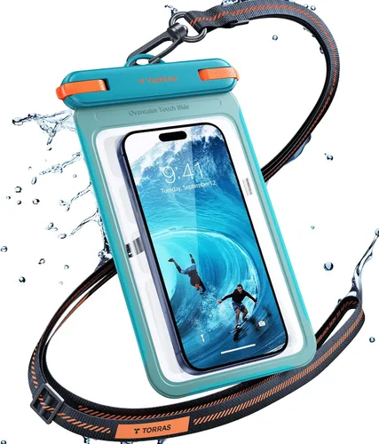 Vista 11 de TORRAS IPX8 impermeable teléfono bolsa flotante, pantalla táctil Funda impermeable para teléfono con cordón, bolsa seca universal, se adapta a