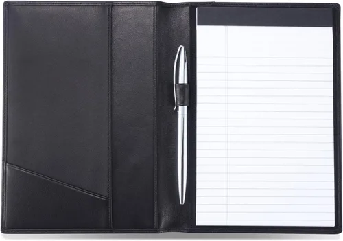 Vista 15 de Portafolios Junior de Cuero para Hombres y Mujeres con Presilla para Bolígrafo, Piel de Becerro Italiana, Carpeta Portafolio de Negocios