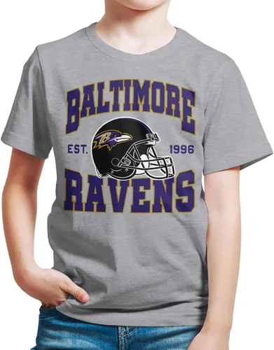 Vista 34 de Junk Food Clothing x NFL - Casco de equipo - Camiseta de manga corta para niños y niñas con licencia oficial de la NFL