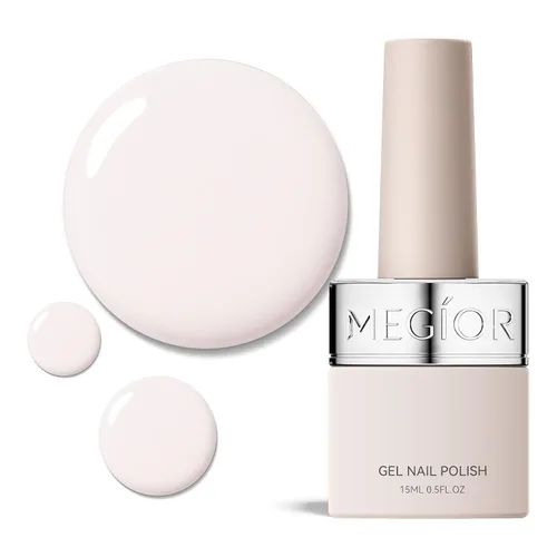 Vista 13 de MEGIOR Esmalte de uñas de gel libre de TPO, 0.5 onzas líquidas, base de gel transparente para remojar la lámpara de uñas LED, capa base de larga
