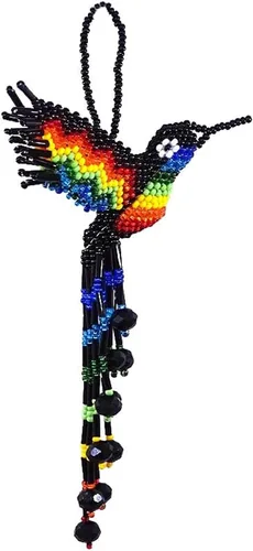 Vista 18 de Mia Jewel Shop - Figurina colgante decorativa de colibrí Figuras de pájaros para decoración del hogar Adorno de vidrio checo con cuentas