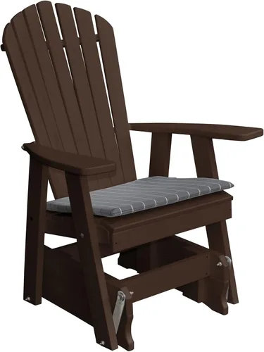 Vista 5 de Furniture Barn USA Poly Adirondack - Silla deslizante color azul Aruba Azul (Aruba Blue)