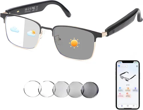 Vista 11 de Lentes inteligentes AI 2026 con cámara, video HD 4K y captura de fotos, gafas de cámara de 8 MP para hombres y mujeres, gafas de grabación