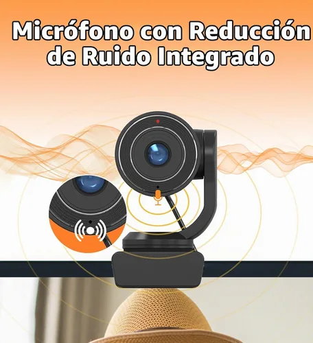 Vista 3 de TOUCAN Cámara web 1080P con micrófono, cámara de transmisión FHD con 1080P/60fps, protección de privacidad Plug and Play, cámara web ultra compacta