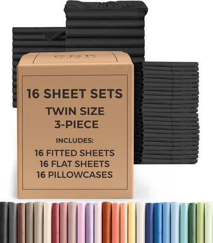 Vista 63 de Pack of 2, Twin Size 3 Piece Sheet Set - Breathable & Cooling - White