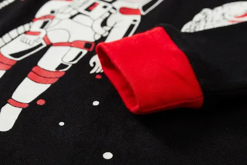 Vista 5 de Akyzic Pijamas de planeta para niños pequeños, dinosaurio, algodón, para niños, camión, 2 piezas, tren, ropa de dormir, conjunto de ropa de dormir