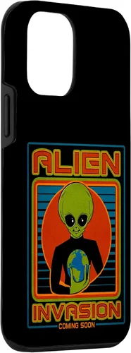 Vista 42 de Funda para iPhone 13 Pro Max Alien Invasion 1984 Tech Noir Distopía