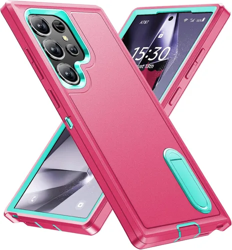 Vista 20 de BaHaHoues Funda con soporte integrado para Samsung Galaxy S22 5G de 6.1 pulgadas, a prueba de golpes, polvo y caídas, de grado militar