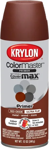 Vista 32 de Krylon K05160202 ColorMaster Pintura + imprimación, plana, negro, 12 onzas