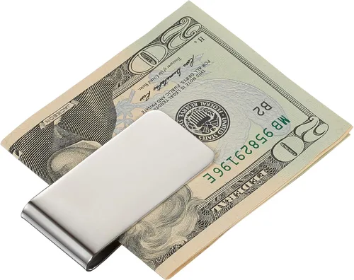 Vista 3 de Visol Clip de dinero de acero inoxidable personalizado con grabado personalizado