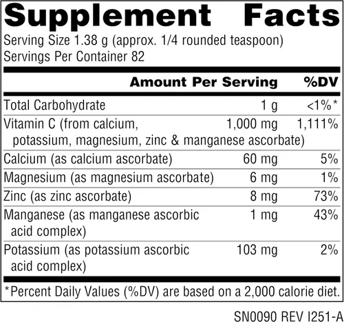 Vista 2 de Source Naturals Ultimate Ascorbate C Powder - Vitamina C - 1000 mg Apoya el sistema inmunológico - 4 oz