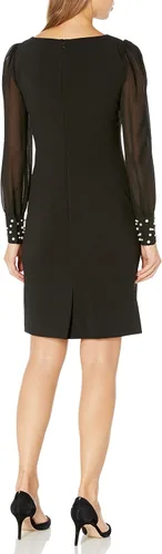 Vista 2 de Karl Lagerfeld Paris Vestido tubo de manga transparente para mujer