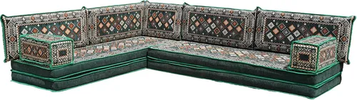 Vista 6 de arabicsofa Cojines modulares étnicos árabes para asientos Majlis - Sofá seccional de esquina para sala de estar