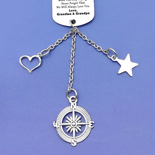 Vista 5 de Regalos para nieto de la abuela, adorno colgante de automóvil, regalos para nieto de la abuela, accesorios colgantes para espejo de automóvil