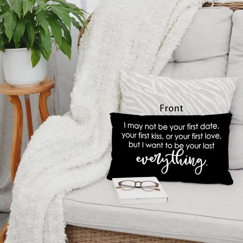 Vista 5 de Sufamb Regalos románticos de relaciones de larga distancia, reversible, decoración para el hogar y el dormitorio, funda de almohada de 12 x 20