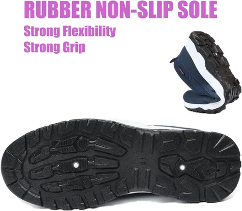 Vista 5 de DirraBra Zapatos deportivos ortopédicos de malla para hombre, zapatos deportivos transpirables, zapatos náuticos con plataforma casual, cómodos