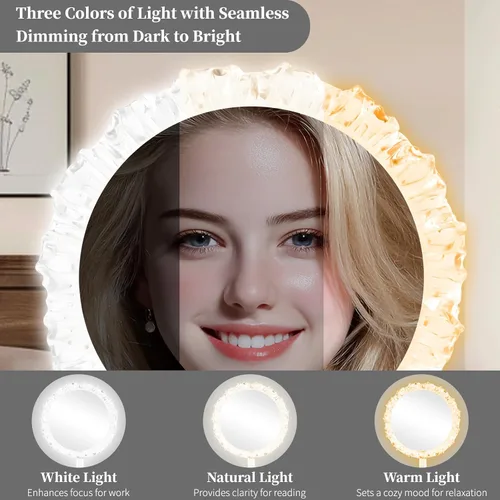 Vista 6 de 10 inch Lighted LED Makeup Mirror with 3 Color Lighting Modes