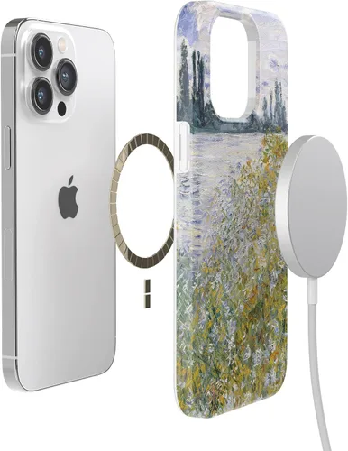 Vista 6 de Funda Casely para iPhone 14 Pro Île aux Fleurs The Met Museum Compatible con MagSafe