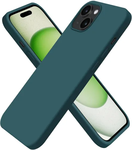 Vista 19 de Funda de silicona líquida delgada para iPhone 15 Pro, funda protectora a prueba de golpes de 6.1 pulgadas, protección antiarañazos contra caídas