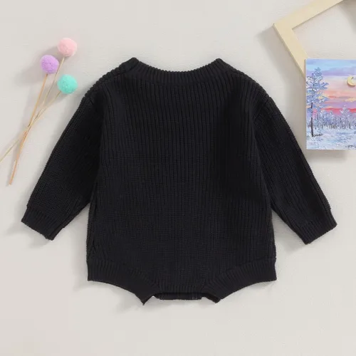 Vista 4 de Douhoow Suéter de punto para bebé, sudadera de punto para bebé, niña, niño, sudadera para otoño e invierno