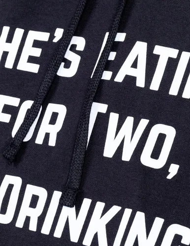 Vista 5 de Ann Arbor T-shirt Co. Beber para tres Divertida sudadera con capucha con capucha para papá nuevo padre embarazo maternidad